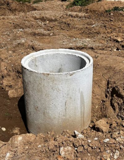 Drenajes en construcción del proyecto residencial La Colonia 2 en Guatemala